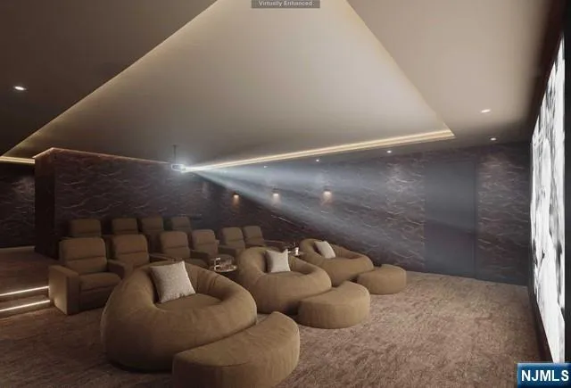 a large room with lots of lights