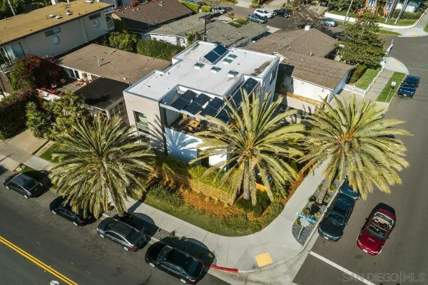 an aerial view of multiple house