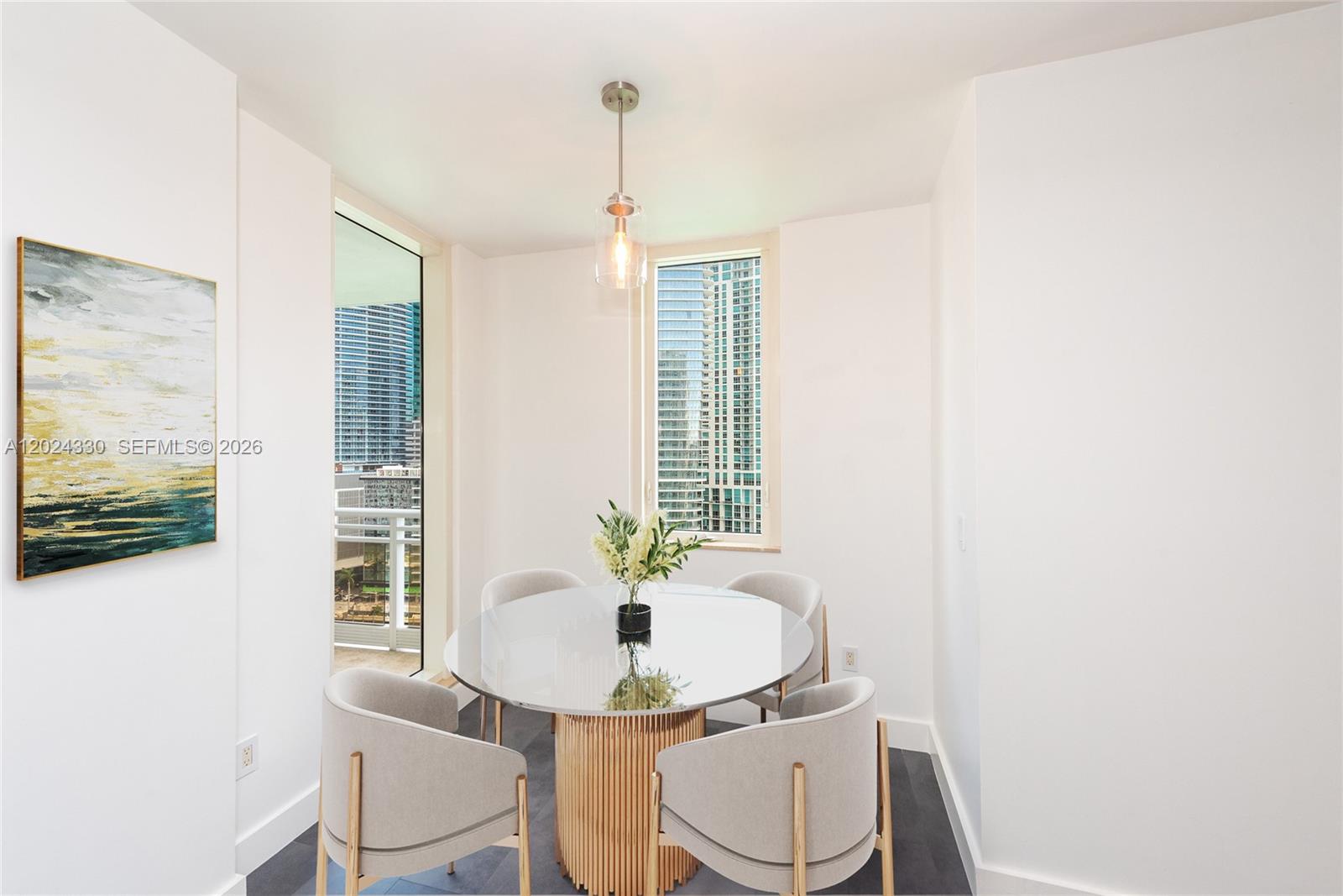 901 Brickell Key Boulevard, Unit 2006 Miami, FL 33131 - Photo 17 of 41 Dinette - Breakfast Area - Staged Image