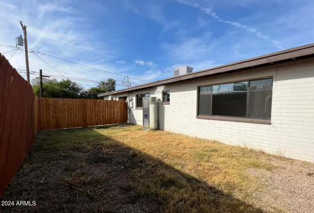 a backyard of a house