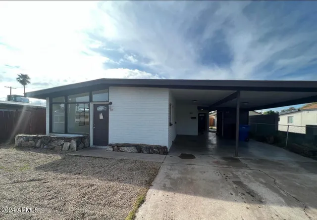 a front view of a house