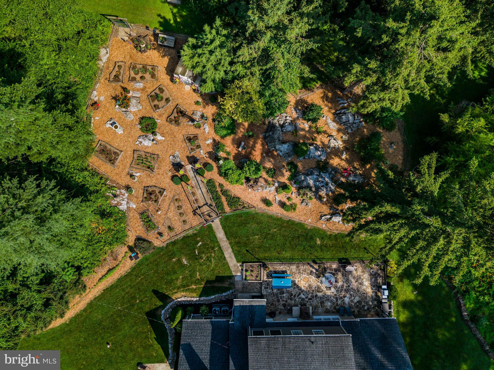 2123 Ritner Highway Carlisle, PA 17015 - Photo 67 of 72 Aerial view of backyard and gardens