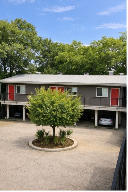 a view of a two chairs in the roof deck