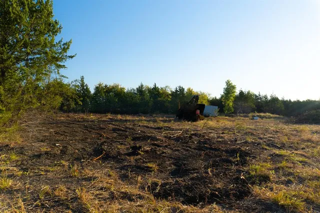 a view of mountain view with large trees