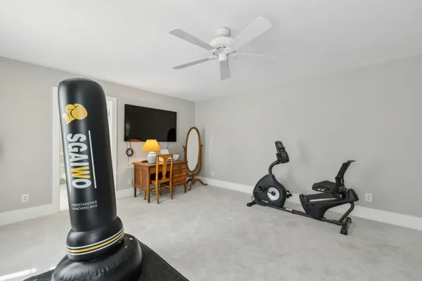 a living room with furniture and a couch
