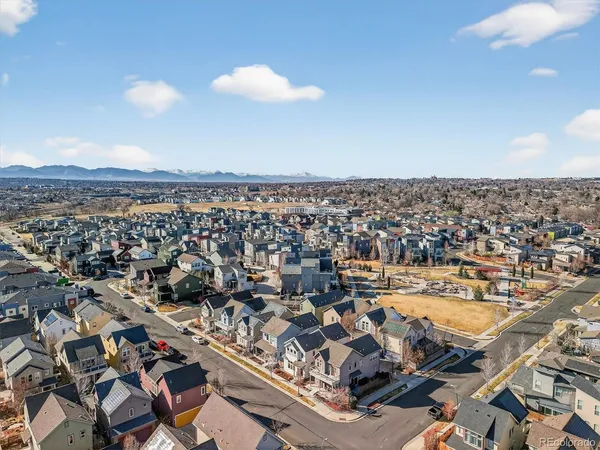 an aerial view of multiple house