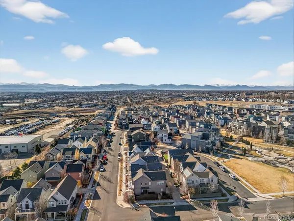 an aerial view of a city