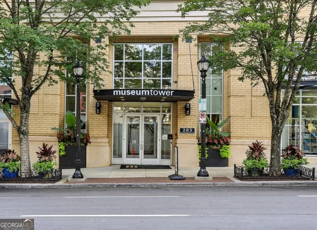 a front view of a building