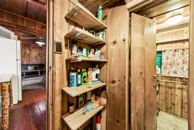 a view of storage and utility room