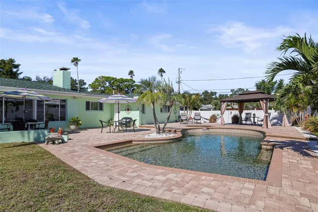 an aerial view of multiple house