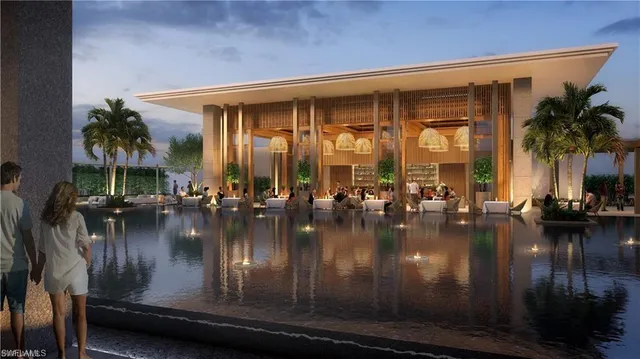 a view of swimming pool with outdoor seating