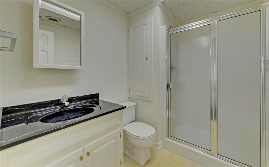 290 Waterfall Drive Cleveland, GA 30528 - Photo 36 of 46 a bathroom with a granite countertop sink toilet and shower