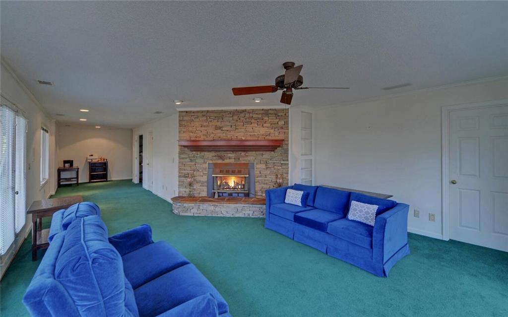 290 Waterfall Drive Cleveland, GA 30528 - Photo 41 of 46 a living room with furniture and a fireplace