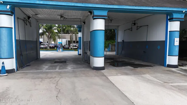 a car parked on the side of a street