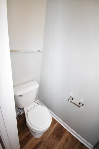 a bathroom with a toilet