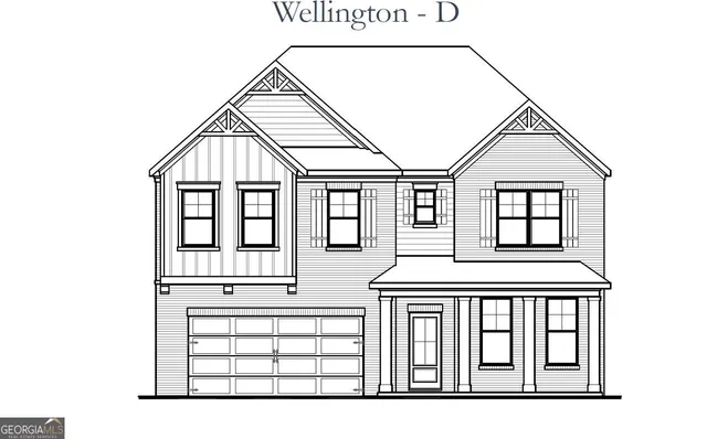 a view of a house with large windows