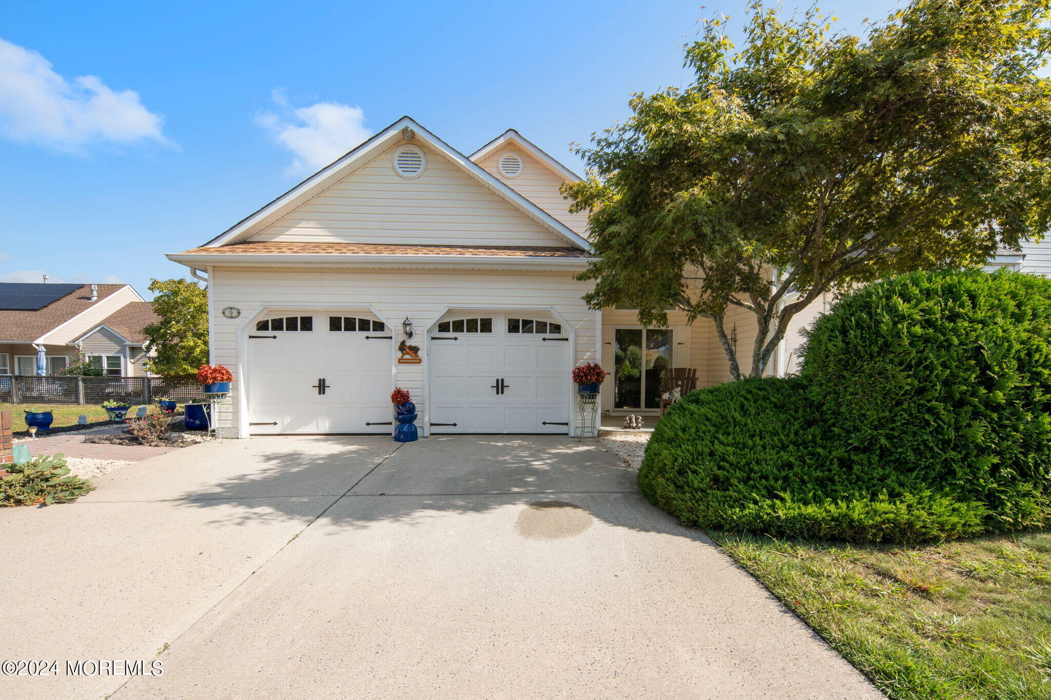 a view of a house with a patio
