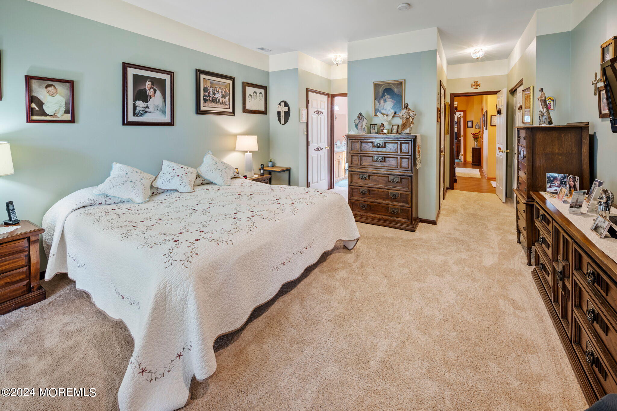 9 Hampton Road Manahawkin, NJ 08050 - Photo 25 of 50 a bed room with a bed and a television