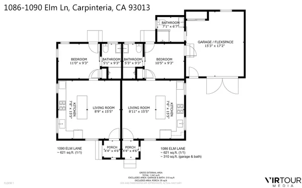 $1,795,000 | 1086-1090 Elm Lane, Carpinteria, CA 93013
