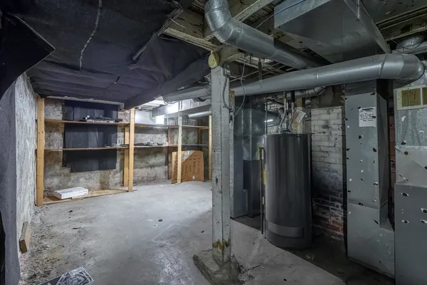 a view of a storage room