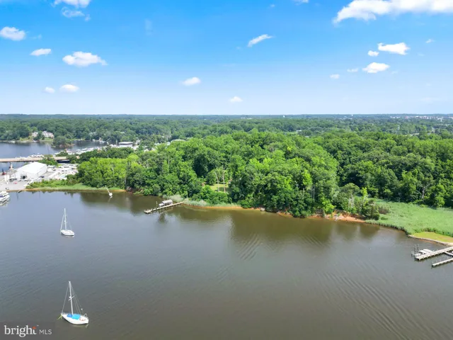 a view of a lake with a city