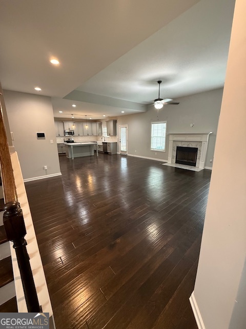 123 Weeping Moss Way Kathleen, GA 31047 - Photo 3 of 34 a view of dining room with wooden floor