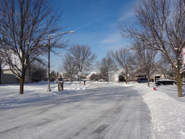 13336 Round Barn Road Plainfield, IL 60585 - Photo 25 of 25 a street view covered with snow and trees