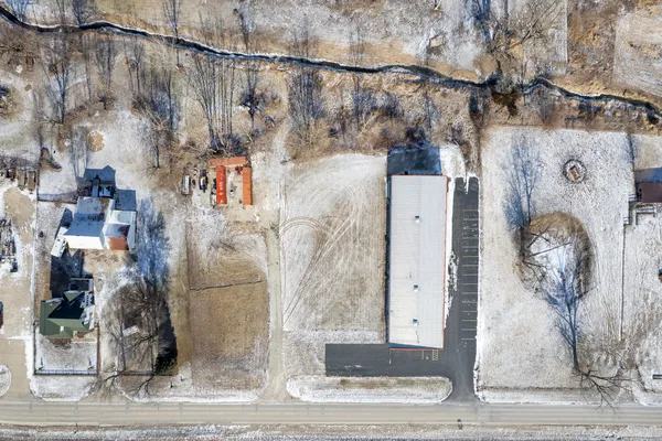 a view of a road with an ocean view
