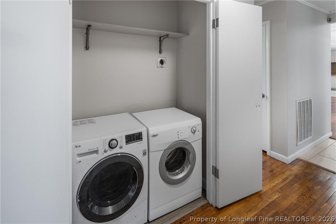 400 Hallmark Road Fayetteville, NC 28303 - Photo 29 of 37 a utility room with dryer and washer