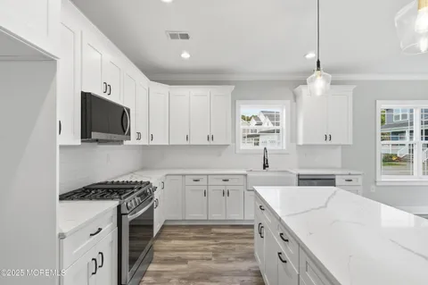 a bathroom with a window