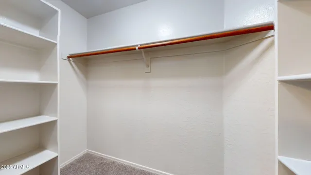 a close view of closet
