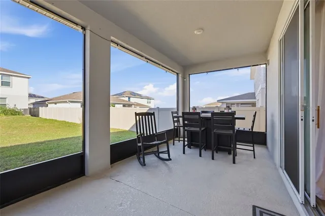 a view of a dinning room with outdoor space