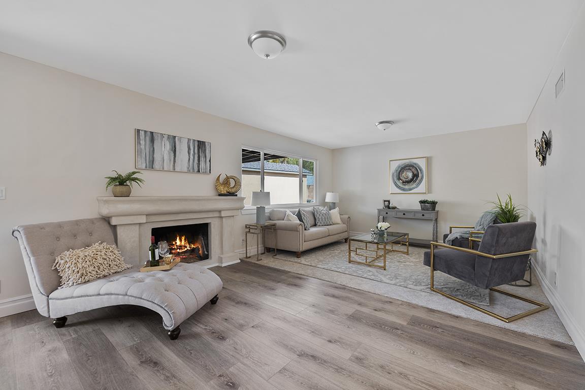 Cero Drive Santa Clarita, CA 91350 - Photo 24 of 45 a living room with furniture and a fireplace