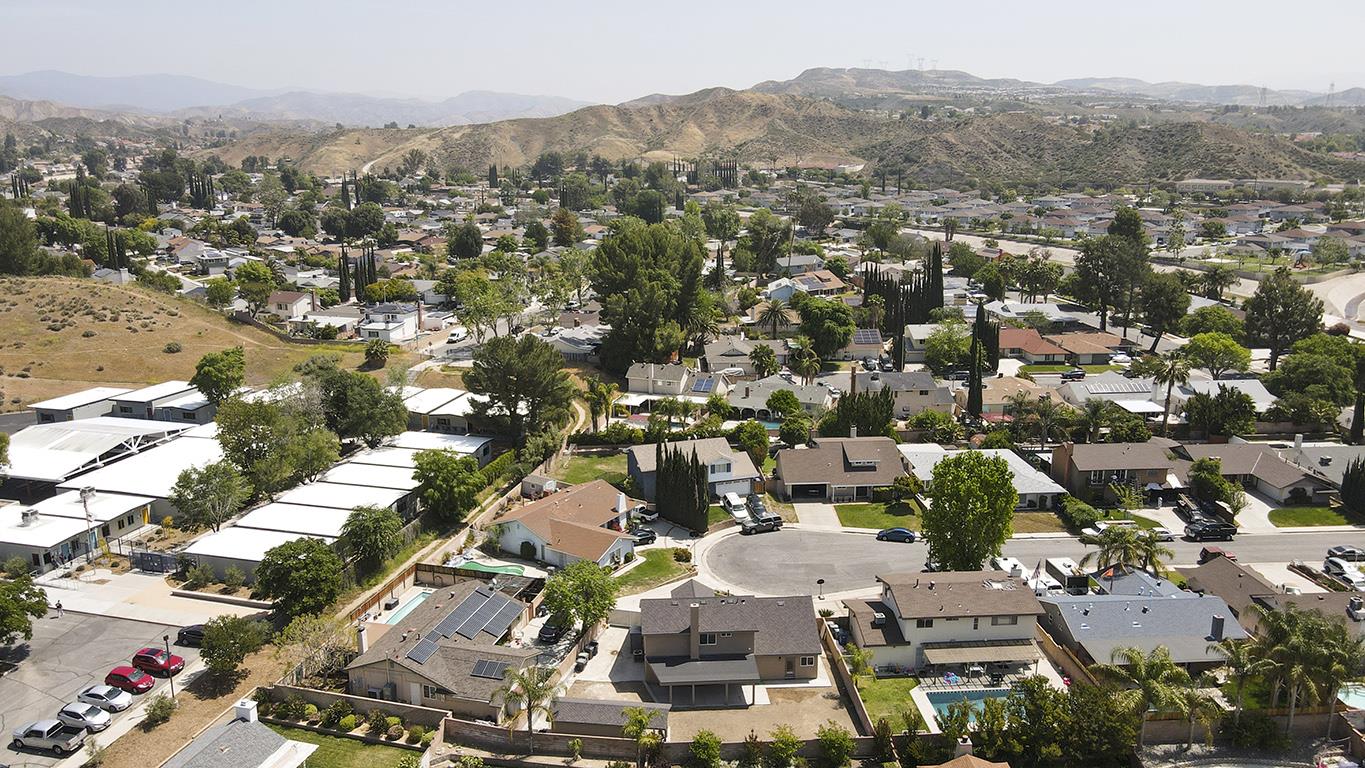 Cero Drive Santa Clarita, CA 91350 - Photo 8 of 45 an aerial view of a city