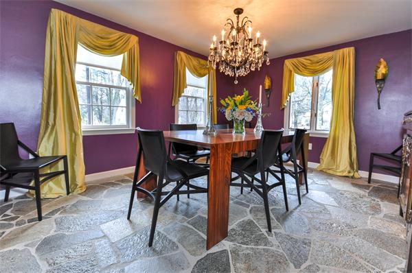 3 Wildon Road Wellesley, MA 02482 - Photo 5 of 27 a view of a dining room with furniture a chandelier and large windows