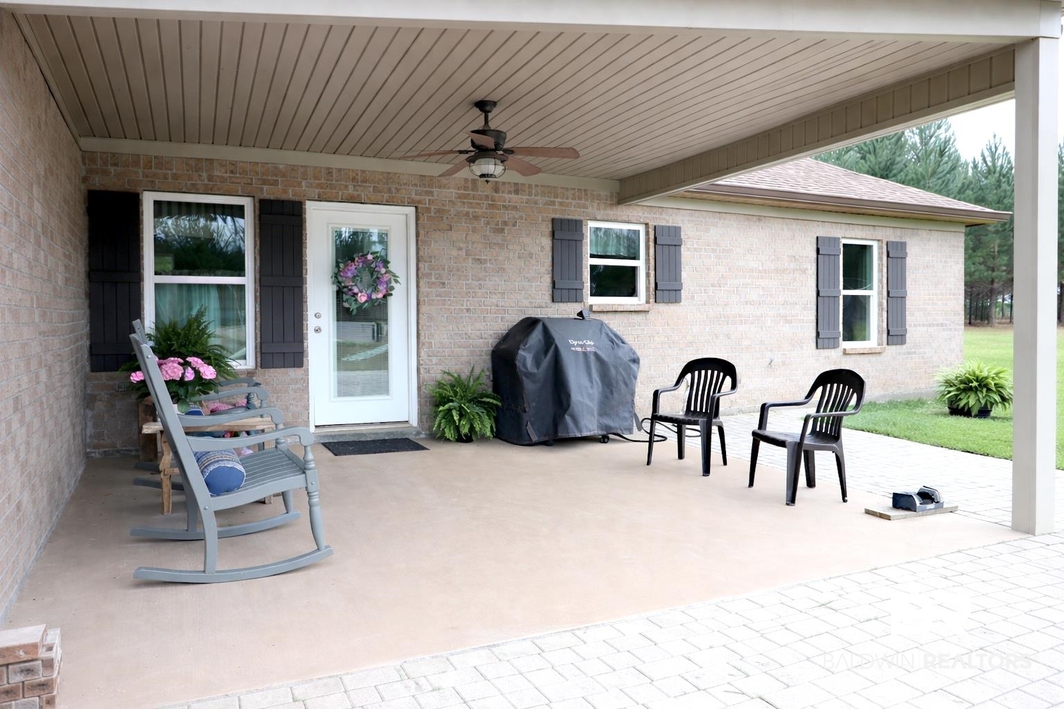 18255 Cactus Court Elberta, AL 36530 - Photo 9 of 53 View of patio with a ceiling fan and area for grilling