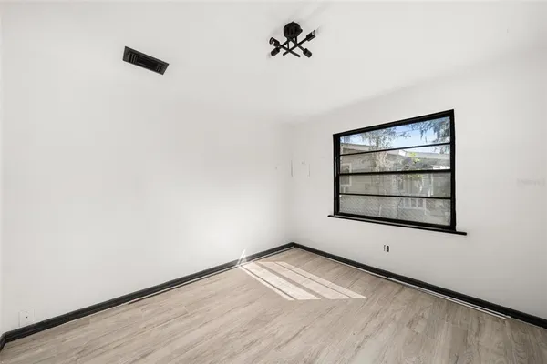 an empty room with a window