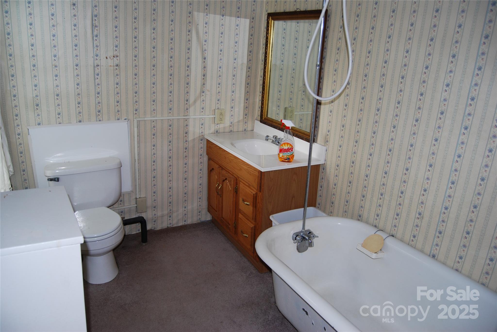 7 Noble Road Fairview, NC 28730 - Photo 28 of 44 a bathroom with a sink a toilet and a mirror