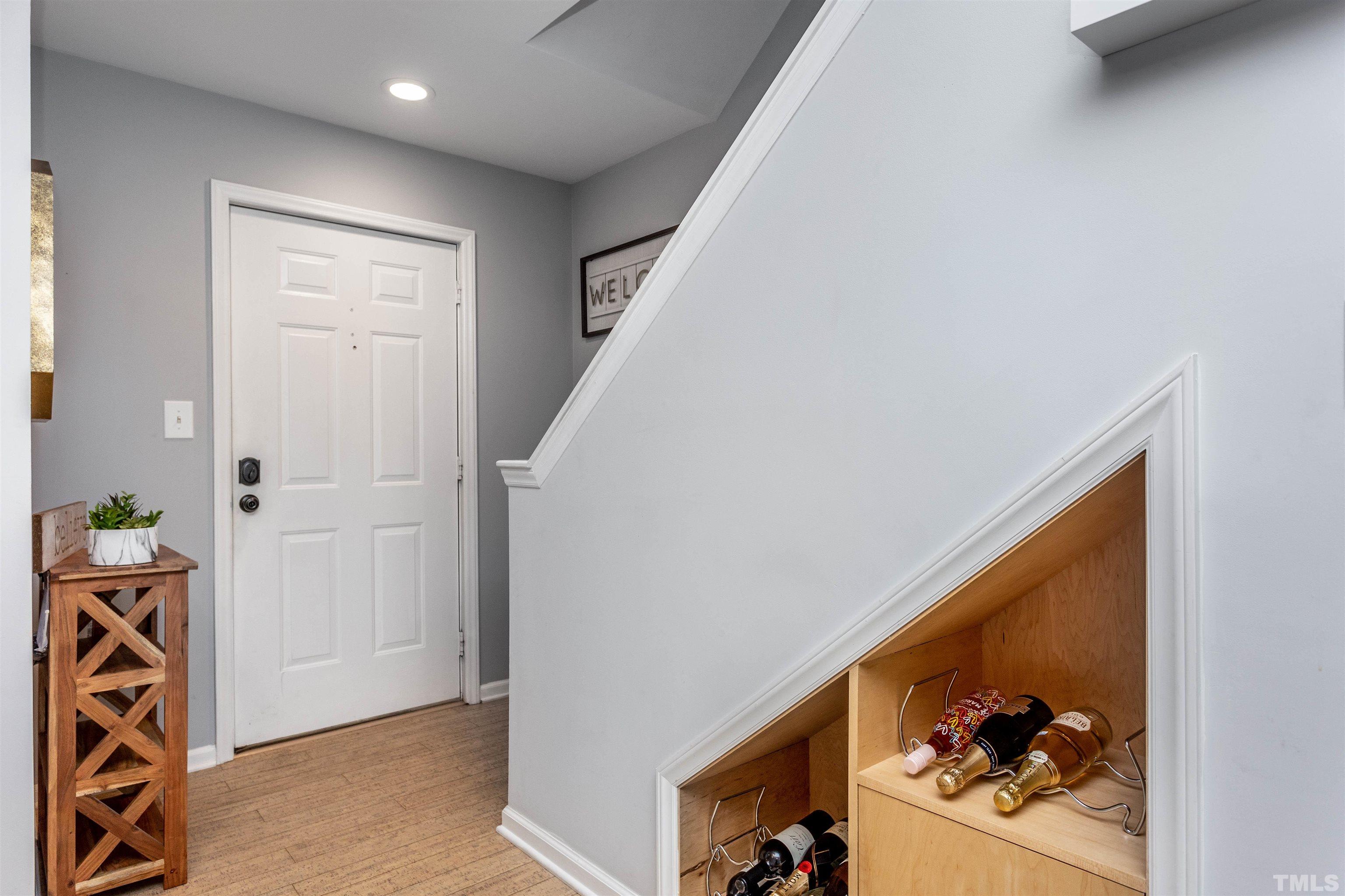 1024 Brighthurst Drive Raleigh, NC 27605 - Photo 7 of 26 wooden floor with an entryway