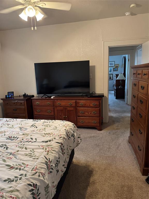 2300 Lyle Avenue Waco, TX 76708 - Photo 19 of 23 Bedroom with light carpet and a ceiling fan