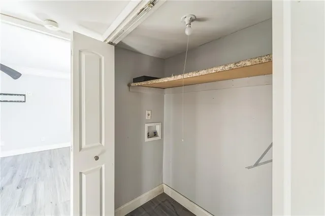 a view of closet area