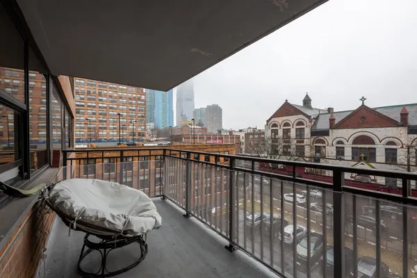 a view of city from balcony