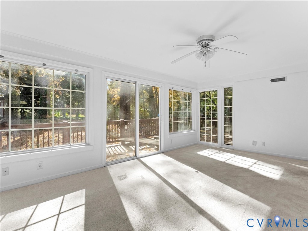 1803 Windsordale Drive Henrico, VA 23229 - Photo 26 of 46 Unfurnished sunroom featuring carpet and ceiling f