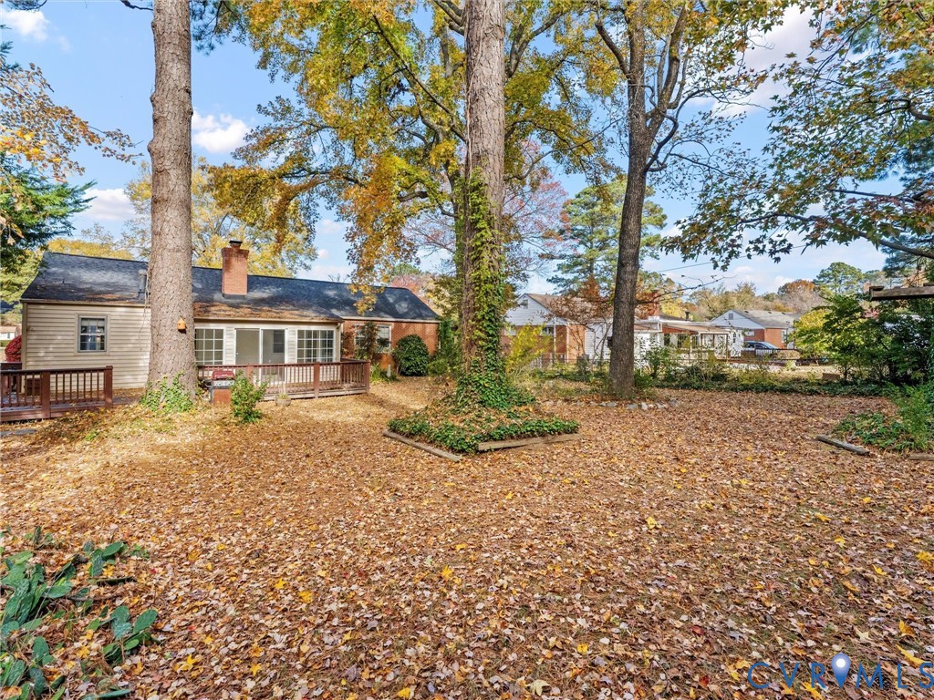 1803 Windsordale Drive Henrico, VA 23229 - Photo 3 of 46 Back of house with a chimney and a deck