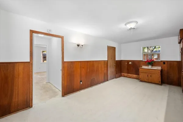 a view of a room with cabinet