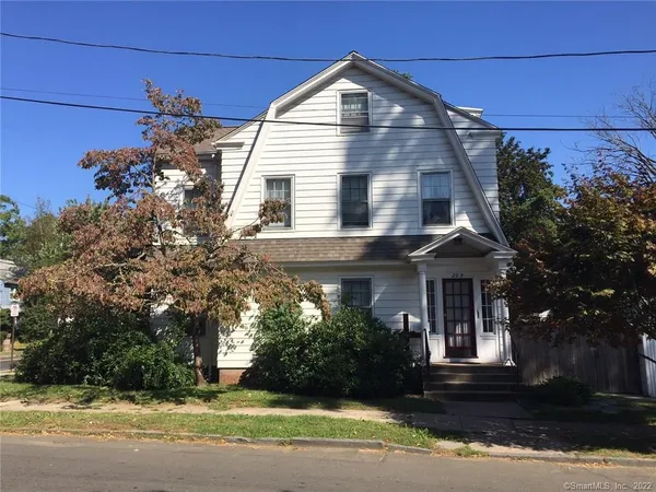 a front view of a house