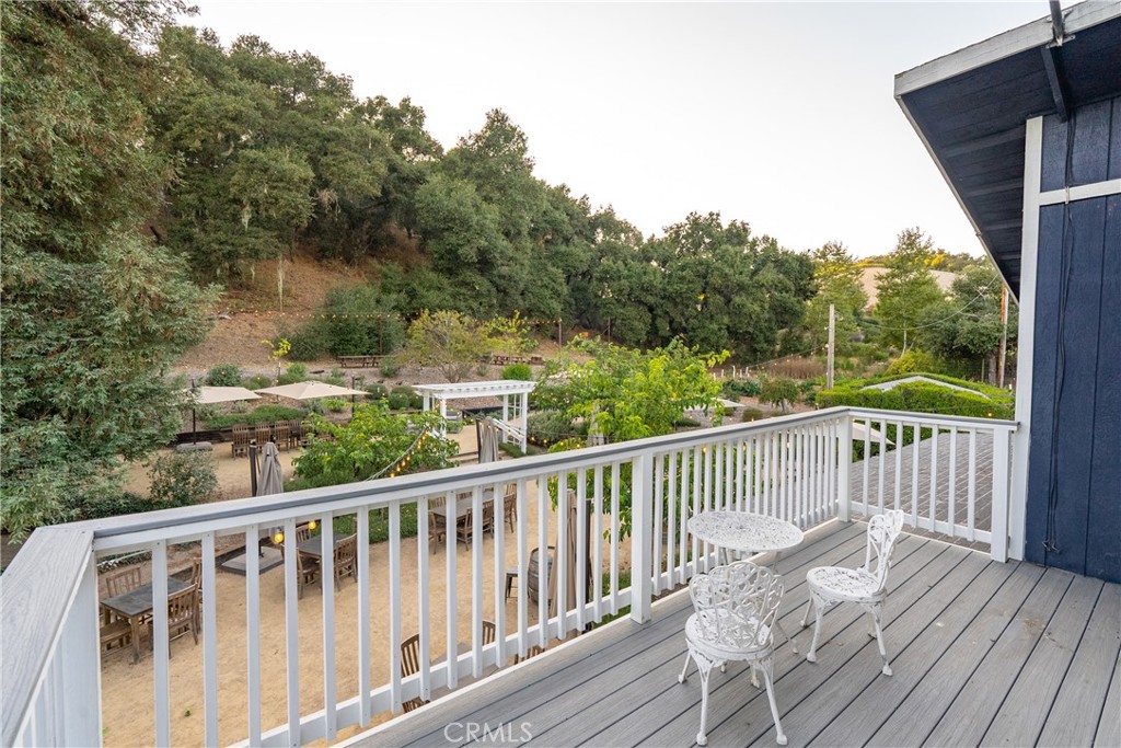 2925 Anderson Road Paso Robles, CA 93446 - Photo 20 of 69 Upstairs deck overlooking back patio and event area.
