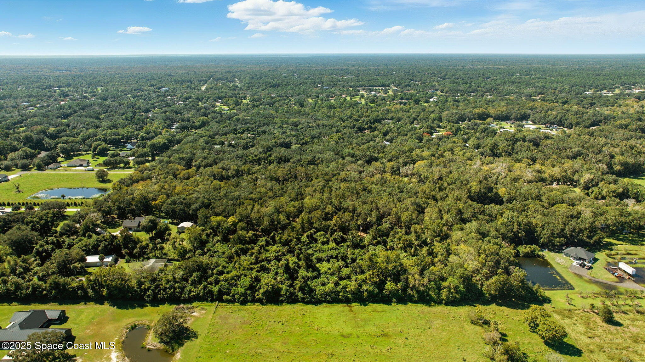 4110 Hampton Lane Mims, FL 32754 - Photo 8 of 26 an aerial view of residential houses with outdoor space and trees