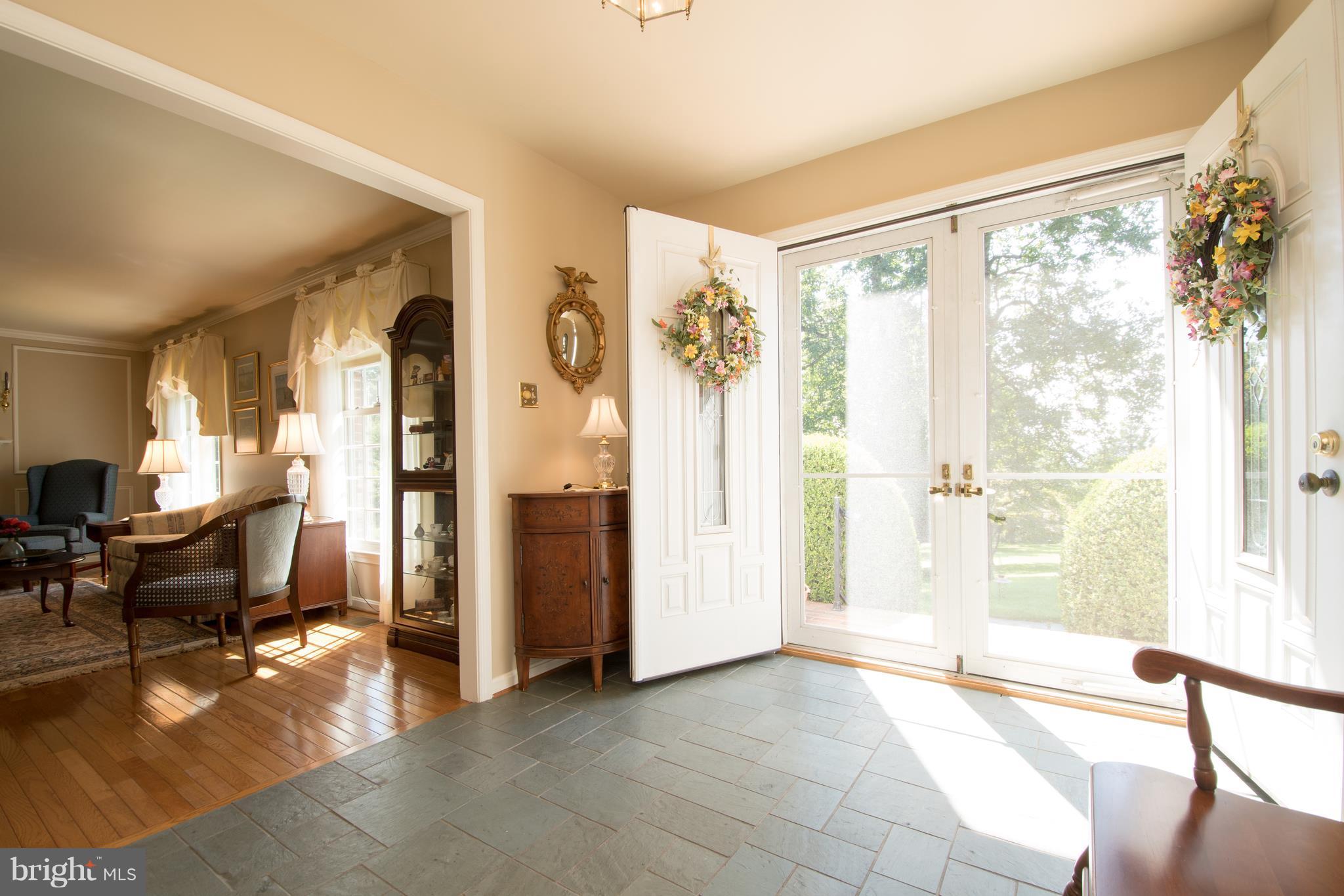 Foyer with slate flloor