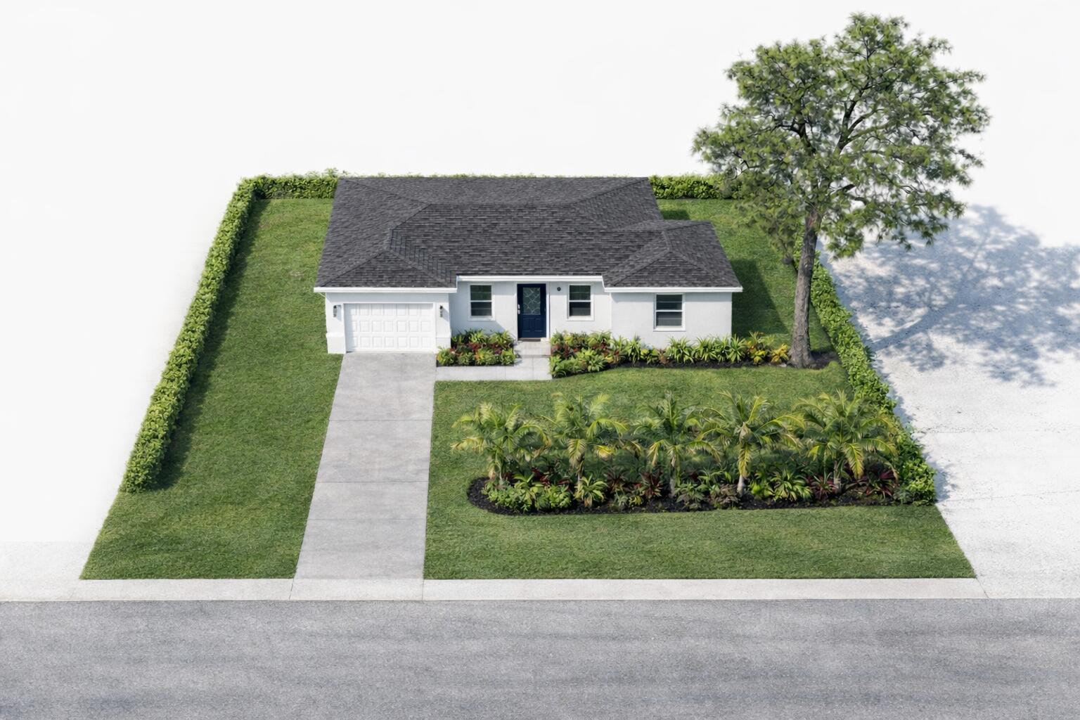 7017 3rd Street Jupiter, FL 33458 - Photo 7 of 8 Suburban house with tropical landscaping